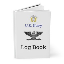 US Navy Officer Captain CAPT Log Book Emblem Journal