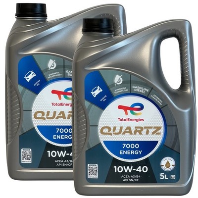 2x5 Liter TOTAL QUARTZ 7000 ENERGY Motoröl Öl 10W-40 10W40 VW 501.01 / 505.00