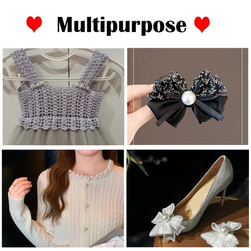 ZLMCUJE 10 Sets Big 14mm No Sew Pearl Buttons Brooch Fixed pins Removable - Picture 7 of 8