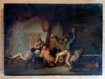 Beautiful Flemish Old Master David Teniers 1610-1690  17thc heavy woodpanel 