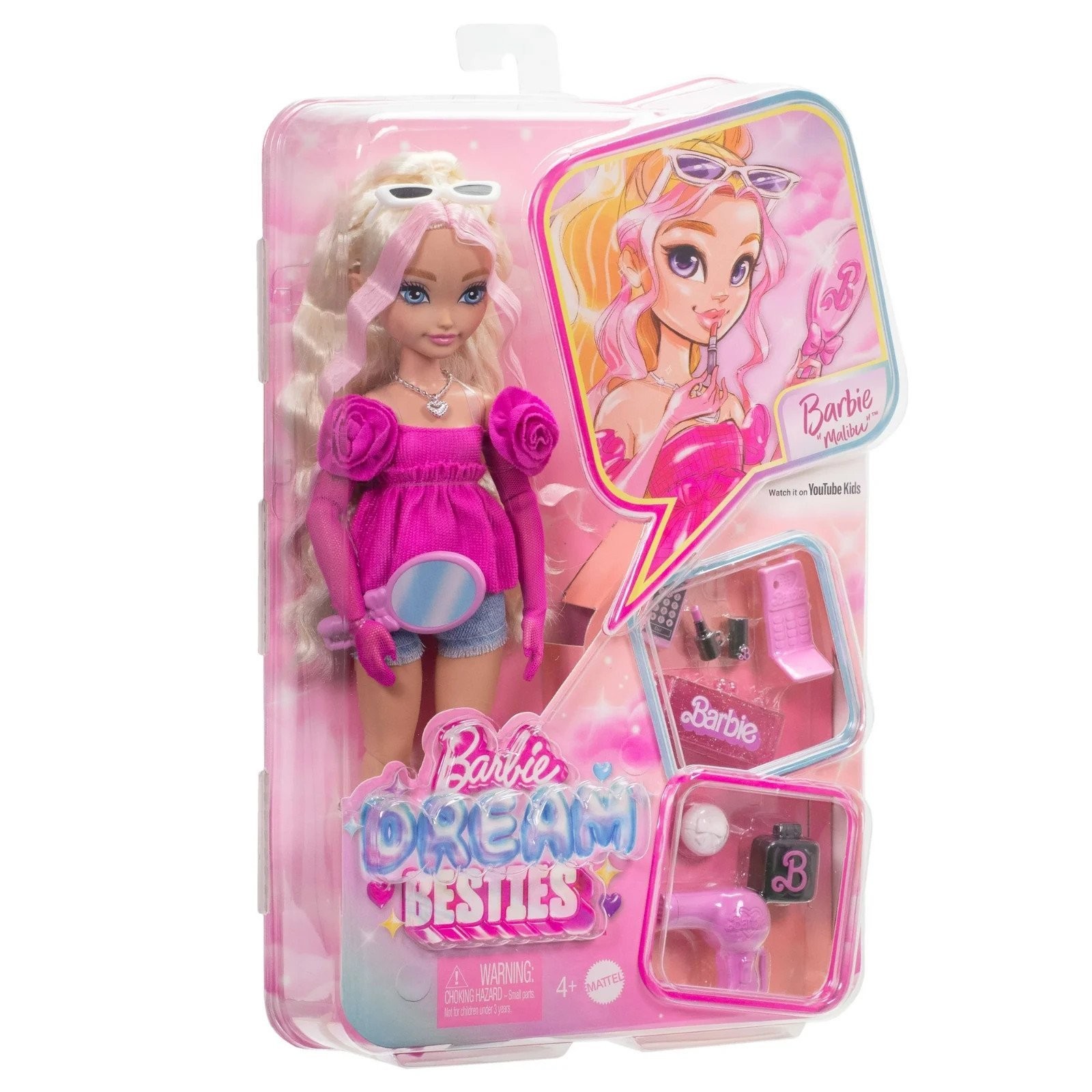 Barbie Dream Besties Barbie &ldquo;Malibu&rdquo; Fashion Doll with 8