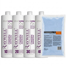 Friseur Blondierung Set Profi Blondierpulver Anti-Gelbstich Oxydant lila Oxidant