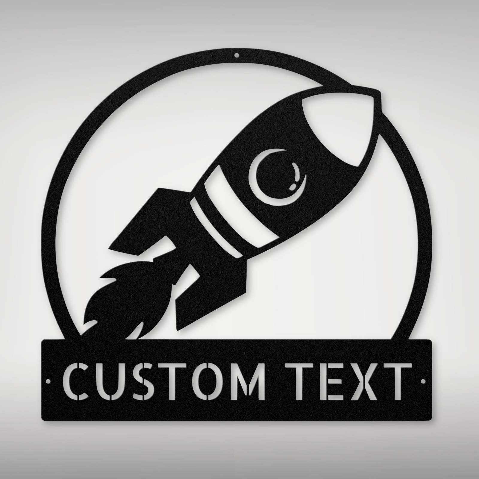 Custom Rocket Metal Sign - Unique Space Decor for Home or Office