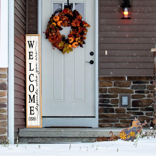 Welcome-ish Sign for Front Porch Standing 45"X9" Large Farmhouse Outdoor Wood... - Picture 7 of 7