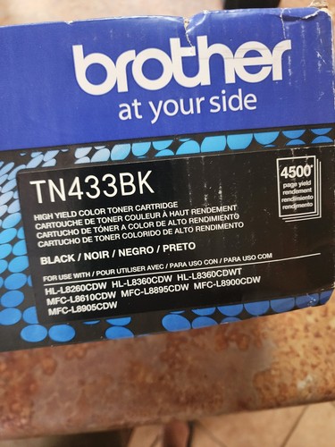 Genuine Brother TN433BK / TN-433BK High Yield Black Toner Cartridge HL-L8260CDW - 第 3/6 張圖片