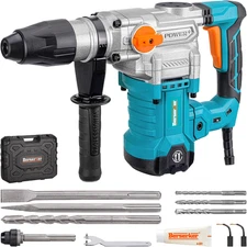 1-9/16" Sds-Max Heavy Duty Rotary Hammer Drill with Vibration Control,Safety Clu