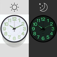 30cm Funkuhr Lautlos Wanduhr Wand Uhr Geräuschlos Wand Uhr Mit Nachtlicht Runden