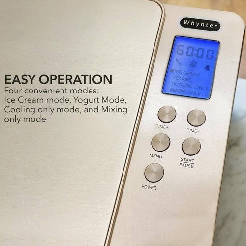 Whynter 2 qt. Compressore automatico per gelatiera verticale con acciaio inox - - Foto 4 di 7