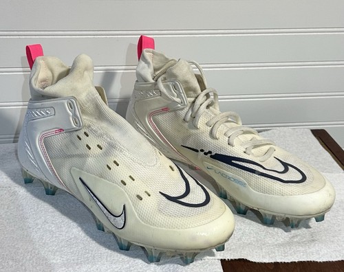 Nike Alpha Huarache 8 Elite Sz 7.5 LAX Lacrosse Cleat Sail Hyper Pink CW4440116 - Picture 4 of 9