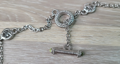 Judith Ripka Couture Sterling Silver & Citrine 35" JR Initials Necklace! 188 - Picture 8 of 10