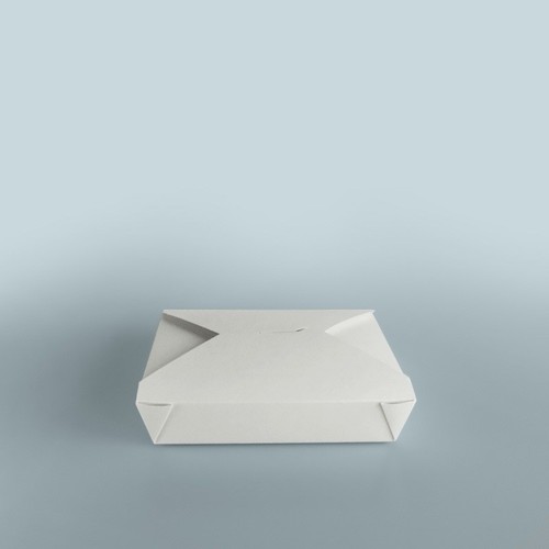 200 x White Paper Leakproof Food Boxes 51oz Disposable Takeaway Containers No.2 - Picture 2 of 3