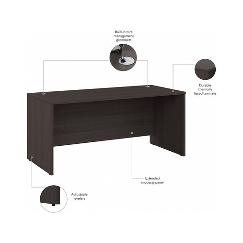 Bush Business Furniture Studio C 66"W Office Desk Storm Gray (SCD166SG) - Picture 3 of 8