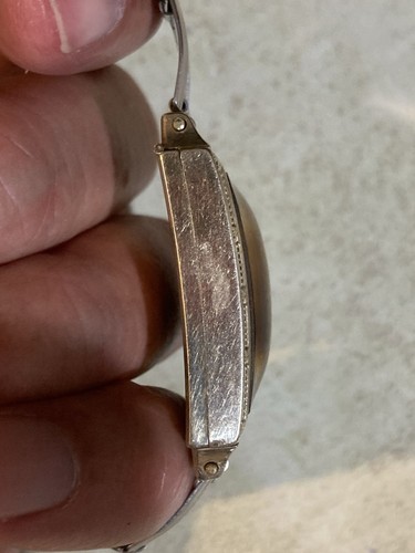 Vintage Dueber Hampden Men's Wristwatch Case 8/0 Size 14k White Gold Filled - Picture 7 of 10