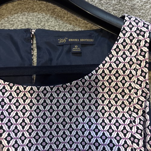 Brooks Brothers Dress Womens 10 A Line Career Classic Pleated Pockets Zip Pink - Picture 5 of 17