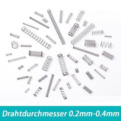 4 Stück 304 Edelstahl Druckfedern – 200 Mm Länge, 0,6 Mm Drahtstärke, 7 Mm Außen-Ø – Für Präzise Federanwendungen