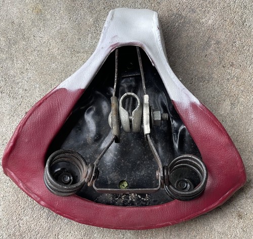 Vintage Schwinn S Sitz MAROON Springer 60er 67 Feder Sattel Reling Cruiser - Bild 6 von 8