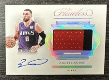 ZACH LAVINE - 2024-25 Panini Flawless Game Worn Patch On Card AUTO 9/25 SP Kings