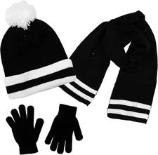 SWAK Girls Hat Scarf Glove Set 10 COLOR DESIGN Kid Cold Weather Winter Childrens