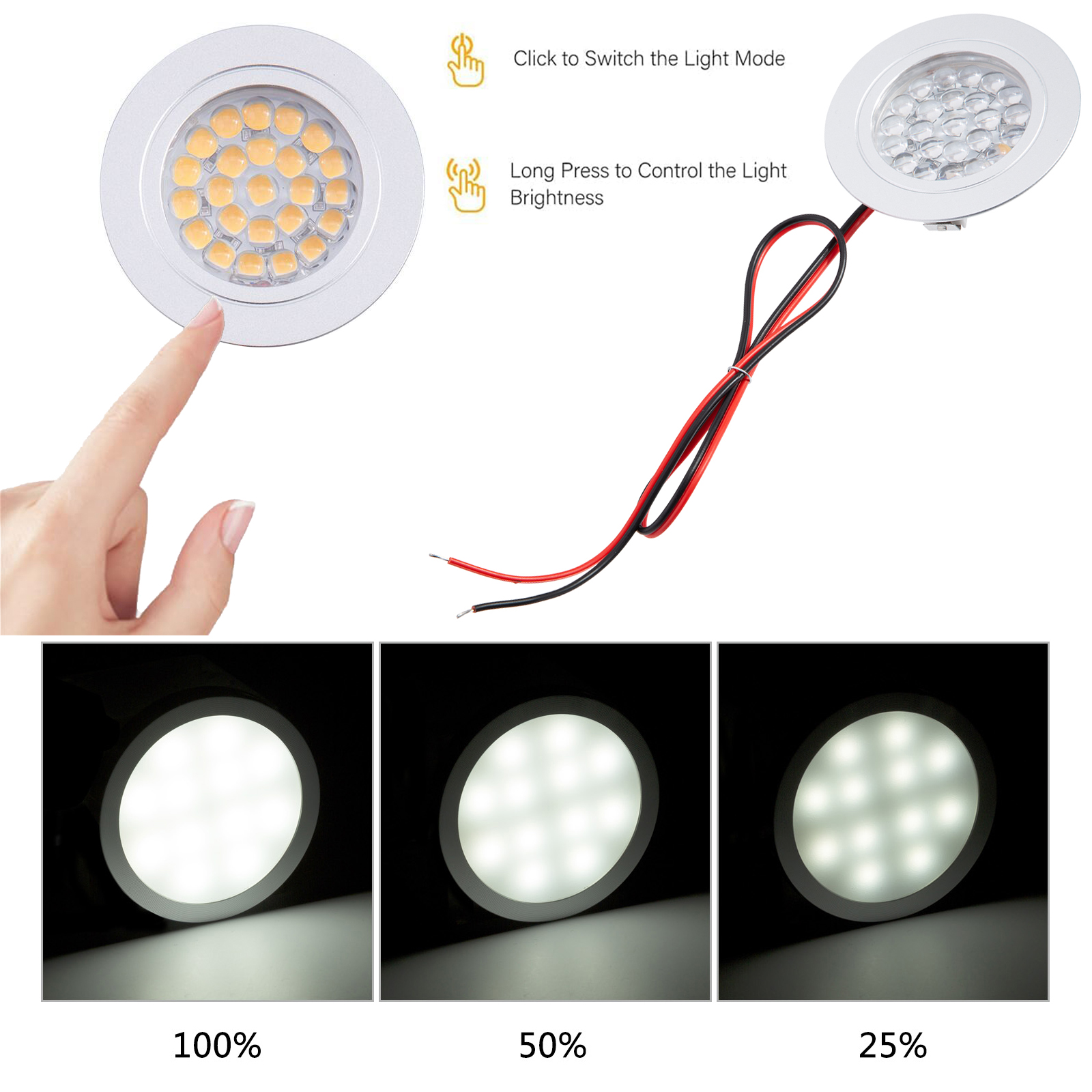12V Interior LED Spot Lights Ceiling Campervan Caravan Motorhome Boat Downlight