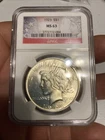 1923 US Peace Silver Dollar NGC MS 63