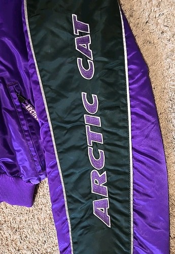 VTG Womens L Arctic Cat Snowmobile Purple Green Gray 3 Piece Set 2 Jackets Pants - Picture 9 of 21