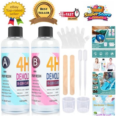 Sicheres 16 Unzen Kristall Epoxidharz Kit - keine Vergilbung, selbstnivellierende Bastellösung