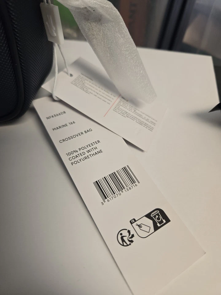 LACOSTE женщин средний повседневный образ жизни кроссовер сумка, морской, NF4366DB новый с Ярлыками - Изображение 2 из 4