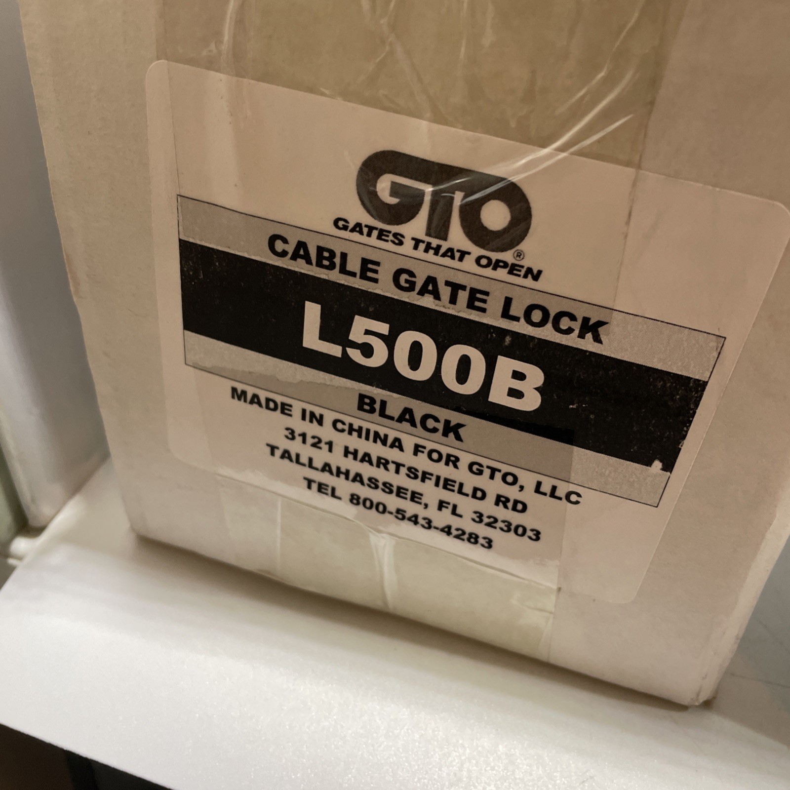 Mighty Mule Automatic Cable / Chain Gate Lock W/ 2x Keys 1 Remote L500B Black