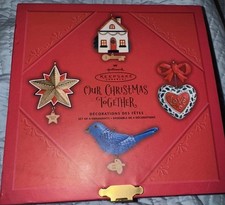 Hallmark Ornament- Our Christmas Together Set OF 4 2001  LOVE HOUSE BIRD STAR EU