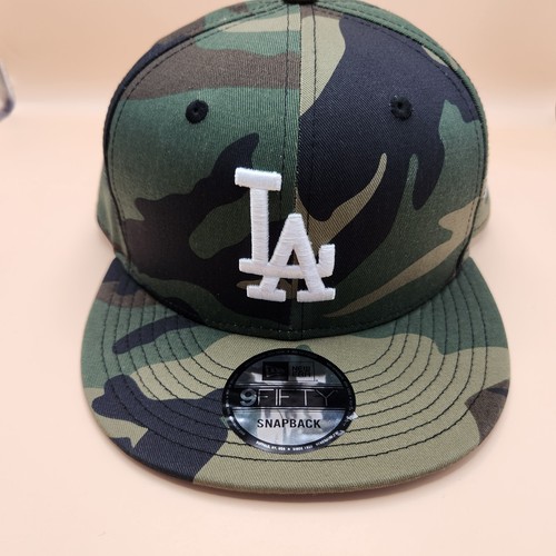 New Era 9Fifty Unisex Cap MLB Los Angeles Dodgers Woodland Camo Snapback Hat - Picture 2 of 10
