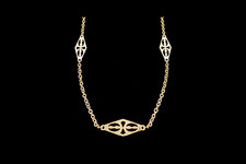 14k Yellow Gold Filigree Chain Necklace
