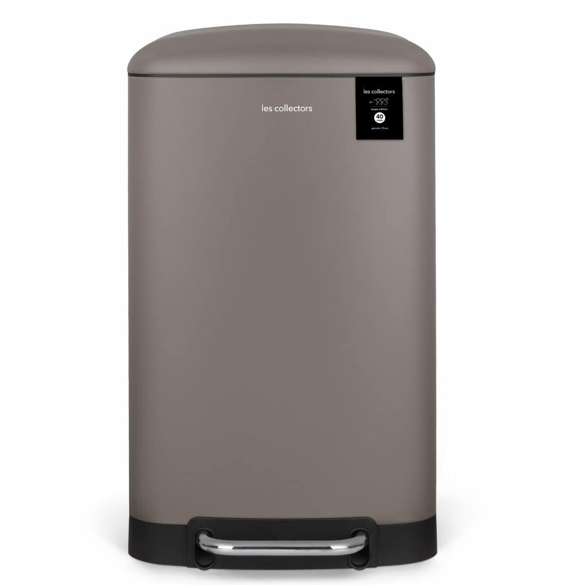 Poubelle de cuisine à pédale 40L N°883 en acier inoxydable argenté