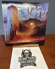 Obituary-Dying of Everything (Orange Crush) Fully signed Vinyl Record!!