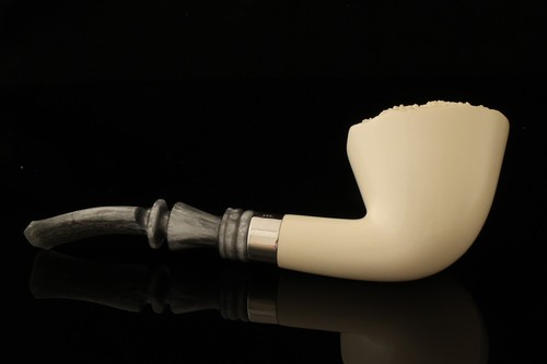 Deluxe Dublin Block Meerschaum Pipe Carved by Tekin with fitted case 14454 - Picture 8 of 11