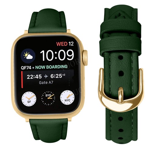 Für Apple Watch Series 10 9 8 7 6 5 4 3 2 1 SE 38-49mm Leder iWatch Armband Band - Bild 11 von 202