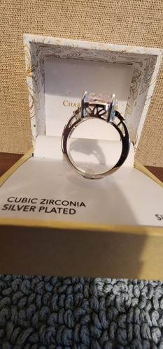Charter Club Silver Tone Cubic Zirconia Anniversary Ring - New - Picture 3 of 6