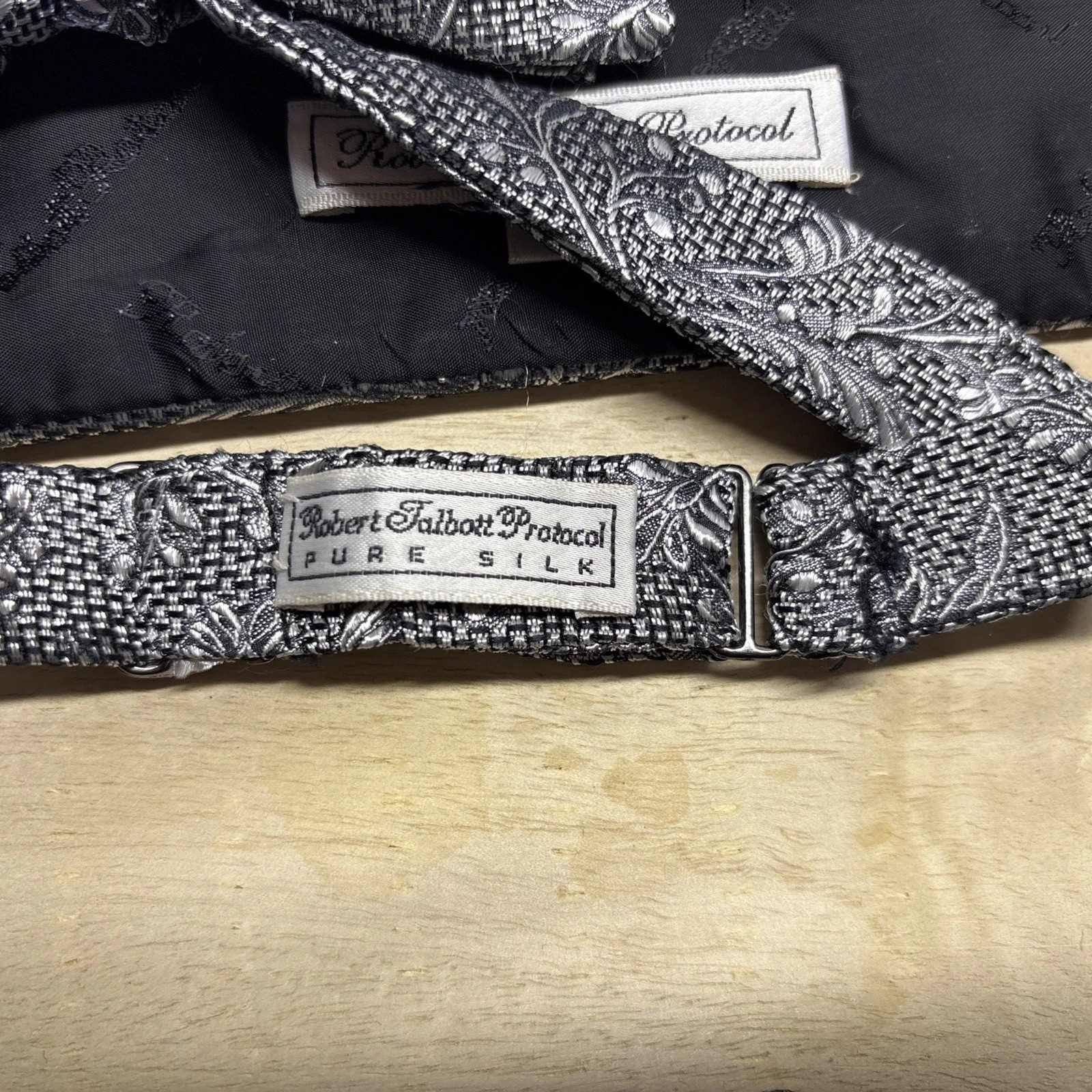 Robert Talbott Protocol Formal Silk Silver Black … - image 5