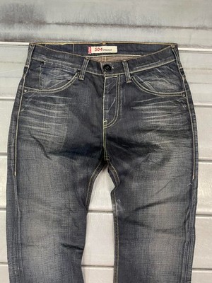 Vintage Levis 504 Jeans Mens 30X32 Blue Dark Wash Denim Straight