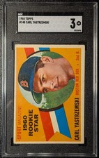 1960 Topps - Sport Magazine 1960 Rookie Star Carl Yastrzemski #148 (RC) SGC 3