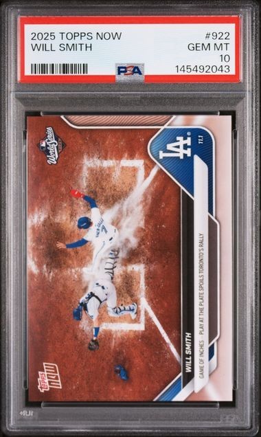 2025 Topps Now "Game of Inches" #922 Will Smith Dodgers PSA 10