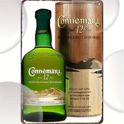 Connemara 12 Year Old Peated Metal Tin Signs Irish Whiskey - Premium Irish Spiri