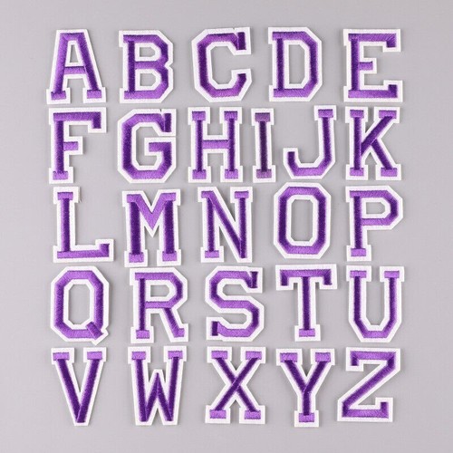 26pc A-Z Alphabet Letter Embroidered Patch Badge Sew Iron On Applique DIY Sewing - Picture 39 of 68