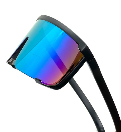 Sonnenbrille Damen Herren Übergröße riesiges Visier großes Schild Maske halbes Gesicht großer Spiegel - Bild 12 von 50
