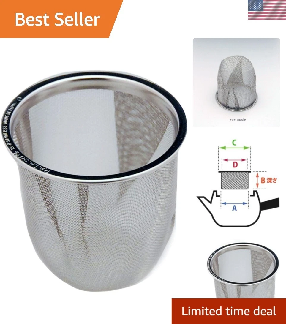 Tea Strainer Stainless Steel Fine Mesh Infuser for Teapots 58mm 65mm Size
Opens in a new window or t