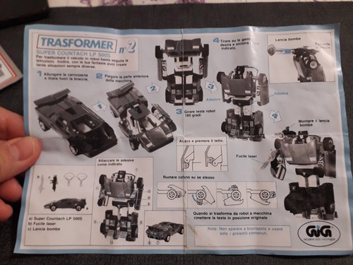 Countach Istruzioni Trasformer Gig Diaclone Transformers Transformer Takara - Foto 1 di 2