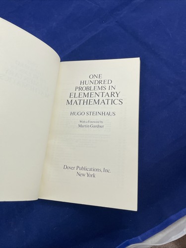 One Hundred Problems in Elementary Mathematics, Paperback by Steinhaus - Picture 5 of 8