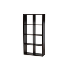 Bowery Hill Dark Brown Finished 8-Cube Storage Shelf