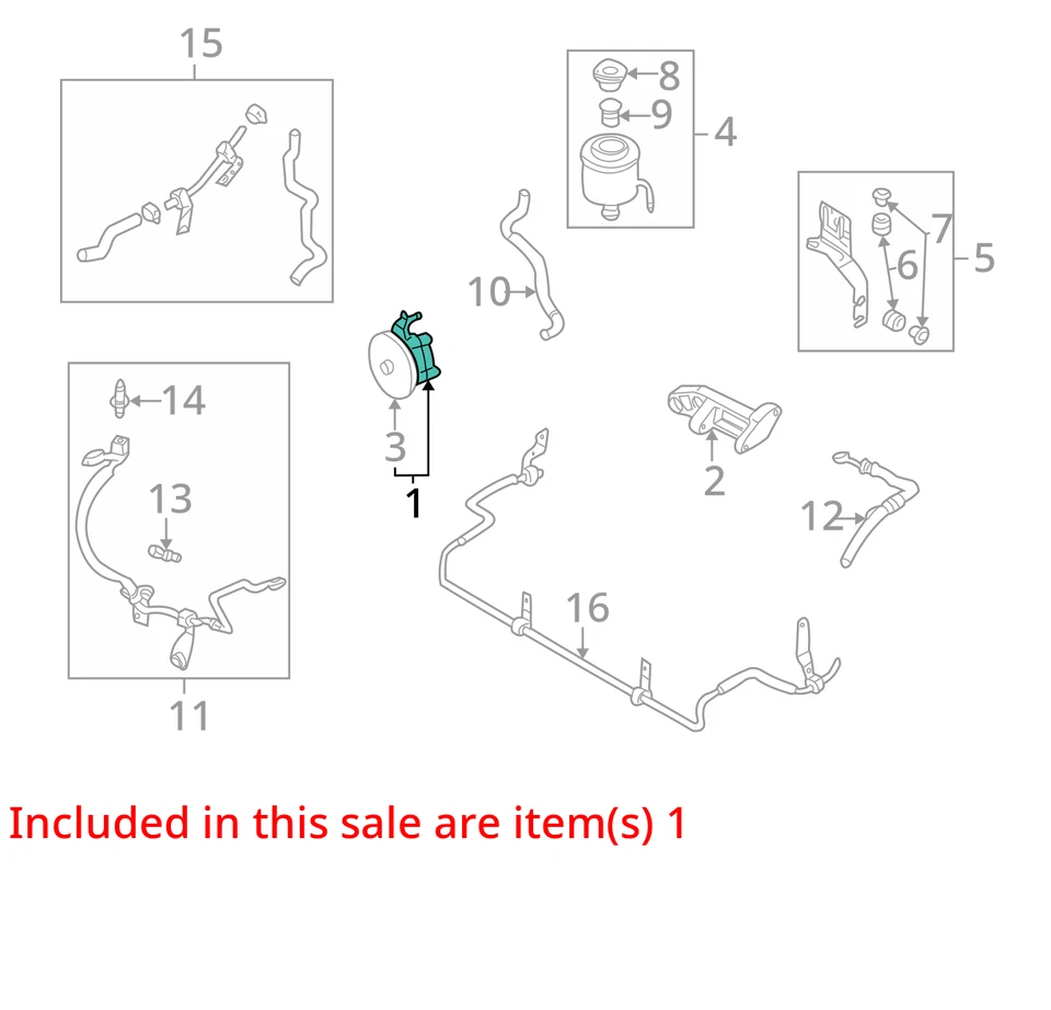 Power Steering Pump Thru 9/02 Fits 01-03 INFINITI QX4 2474991 - Image 3 of 4