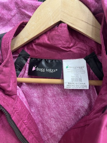 NWT Frogg Toggs Women's All Purpose Rain Jacket Cherry Size Large NEW SHIPS FAST - Picture 3 of 4