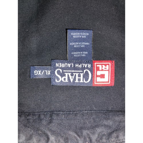 Men's sz XL Navy Blue Chaps Long Sleeved Button Down Shirt Top - Picture 4 of 5